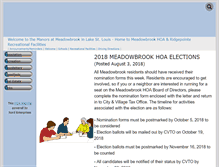 Tablet Screenshot of meadowbrookhoa.org